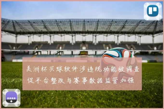 美洲杯买球软件涉违规功能被调查 促平台整改与赛事数据监管加强